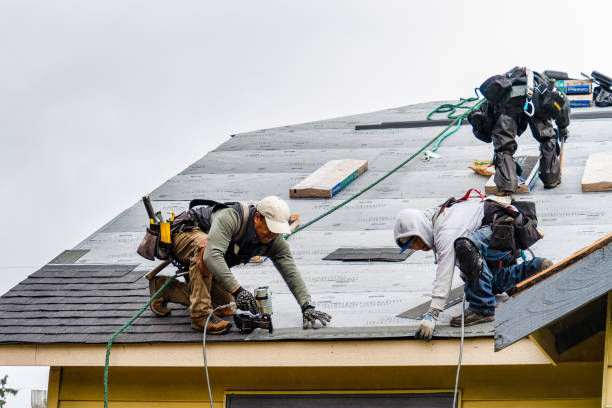 Professional Roof Replacement technician working in Juliustown, NJ